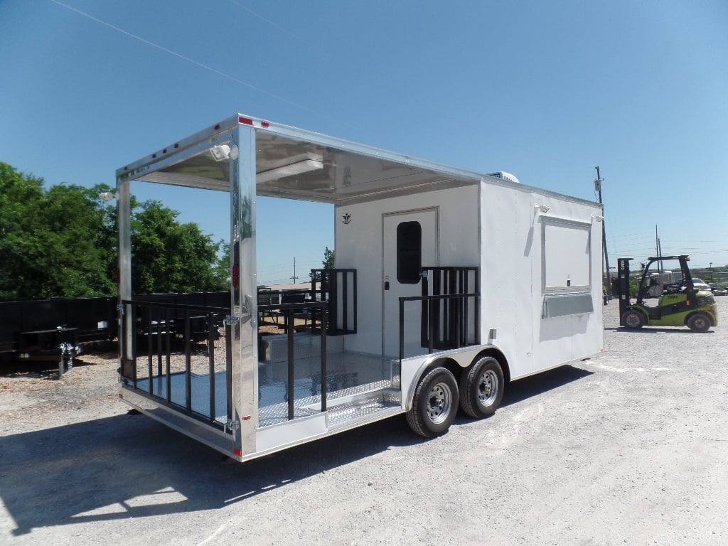 8.5' x 22' White BBQ Porch Concession Food Event Catering