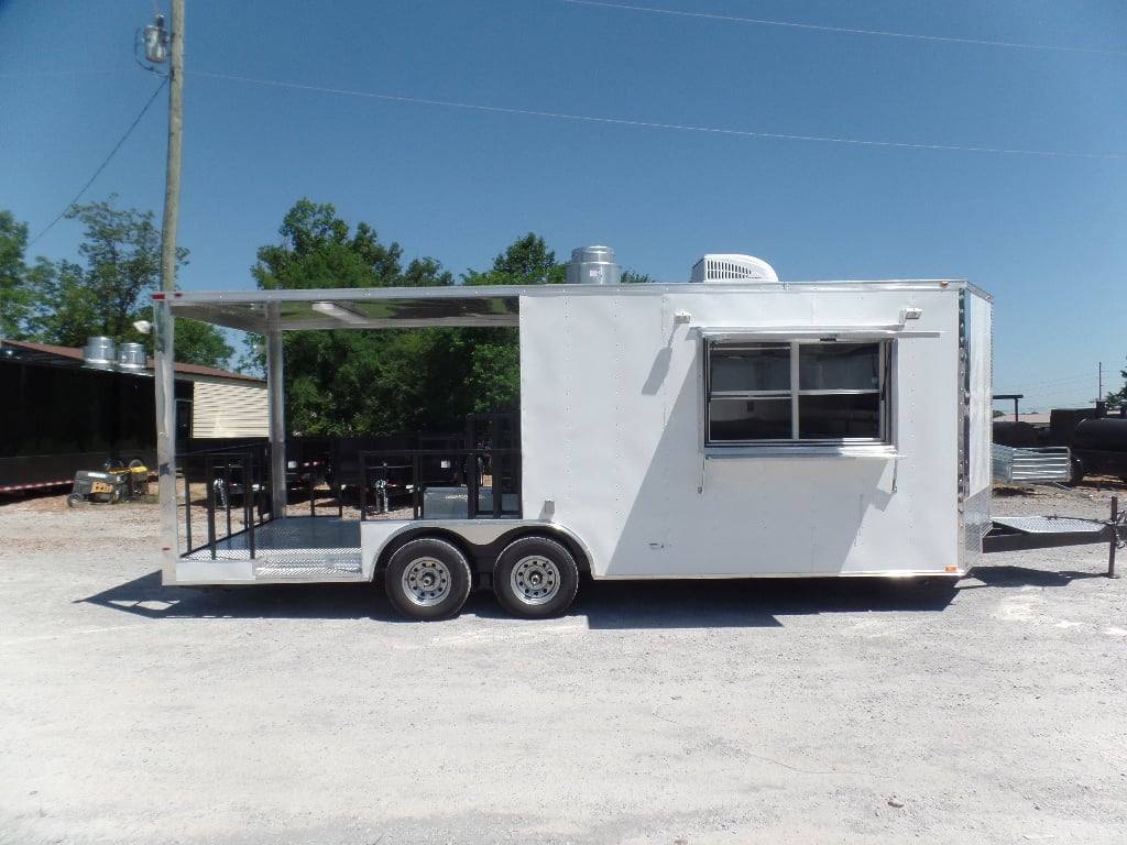 8.5' x 22' White BBQ Porch Concession Food Event Catering