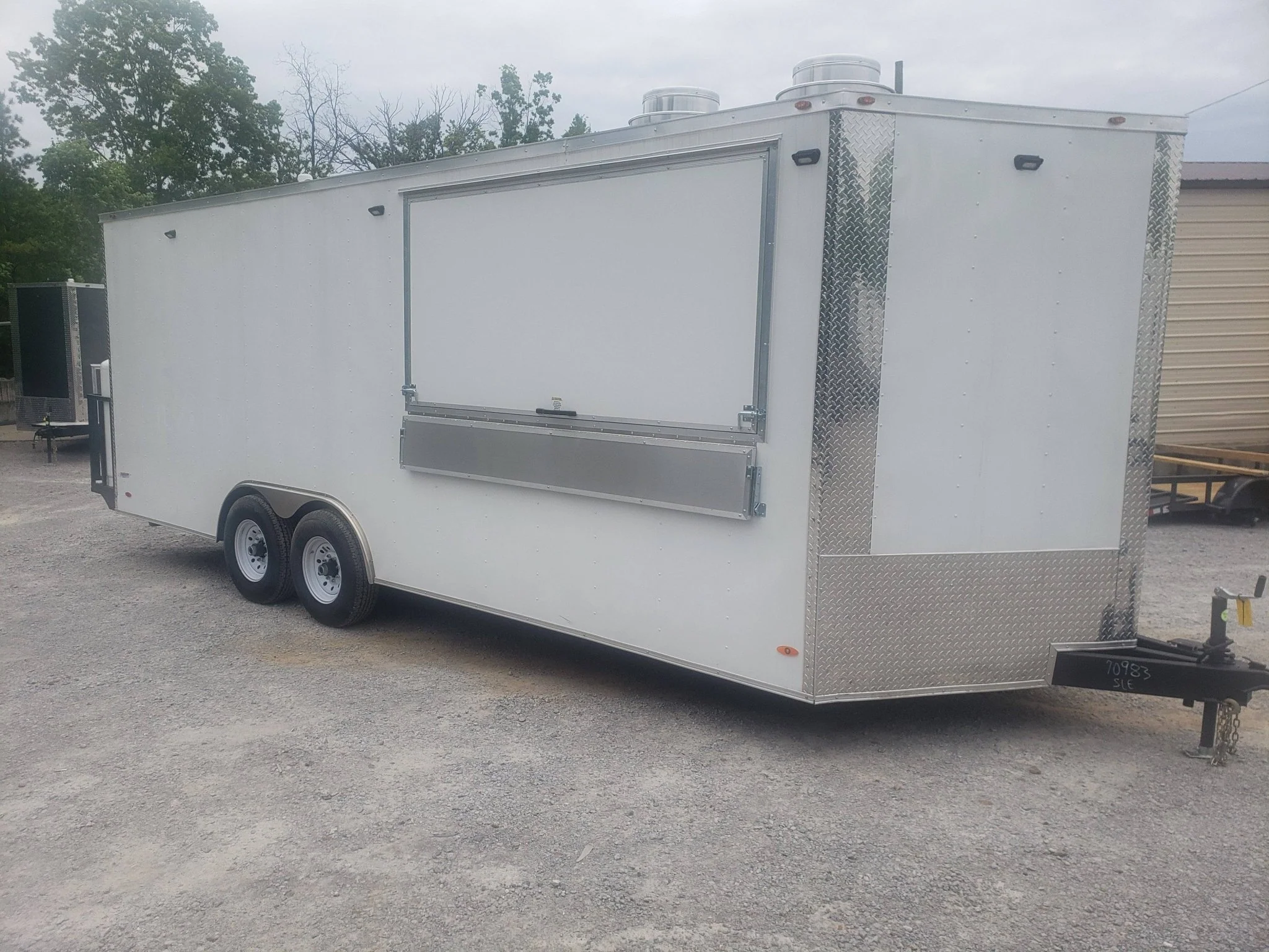 8.5' x 22' White Concession Food Trailer