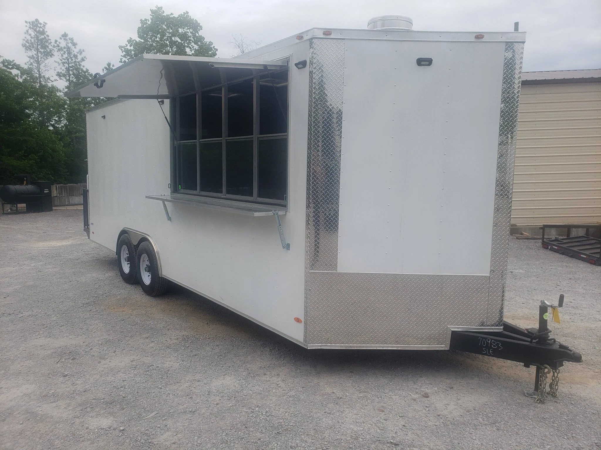 8.5' x 22' White Concession Food Trailer