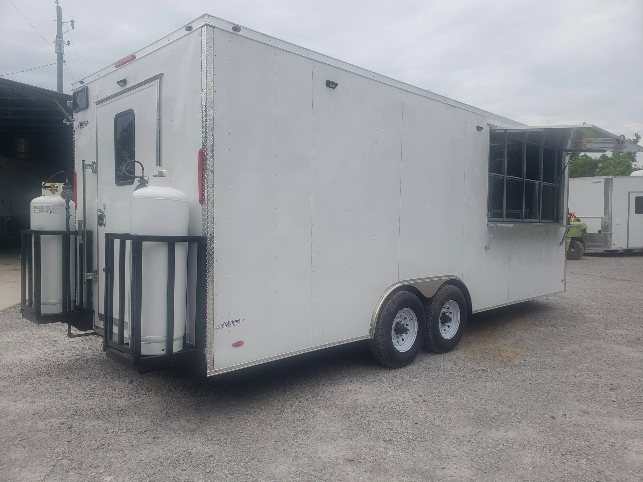 8.5' x 22' White Concession Food Trailer