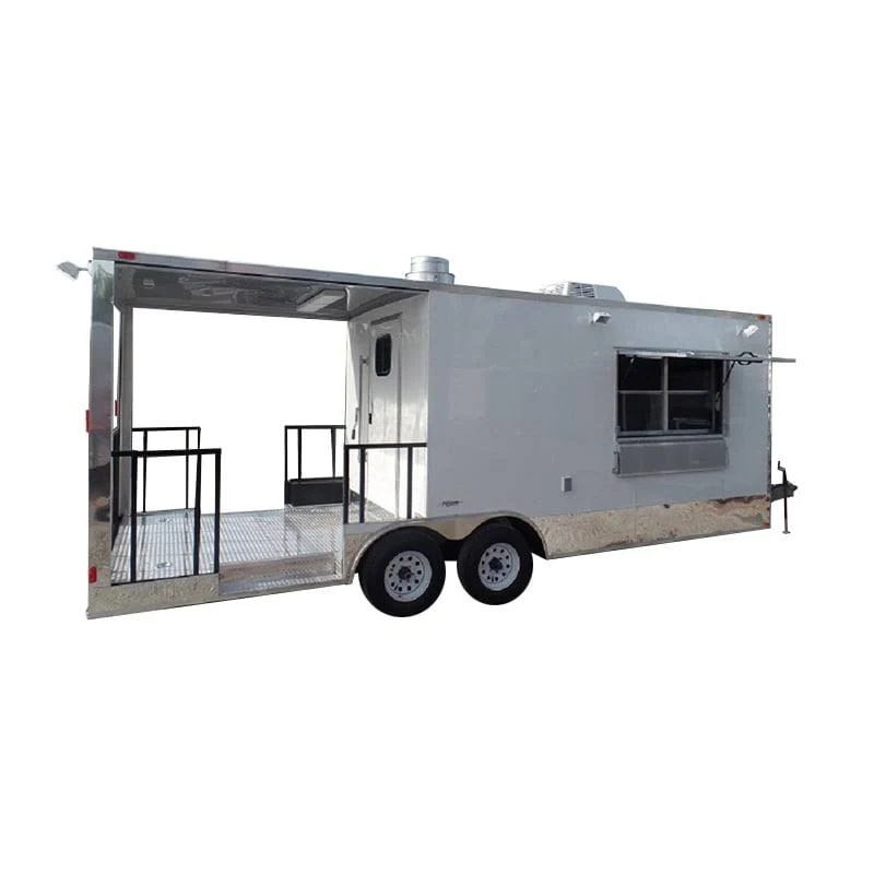 607-8.5-x-22-white-concession-food-trailer-bbq-event-catering-1.webp 8.5' x 22' White Concession Food Trailer BBQ Event Catering