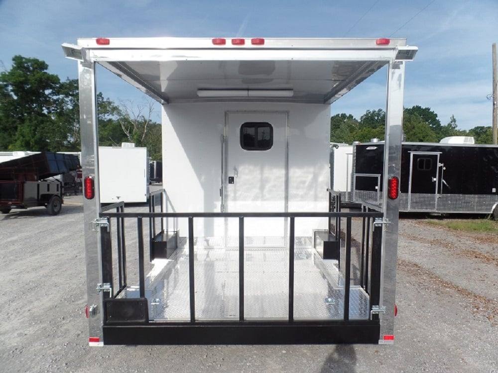 607-8.5-x-22-white-concession-food-trailer-bbq-event-catering-12.jpg 8.5' x 22' White Concession Food Trailer BBQ Event Catering