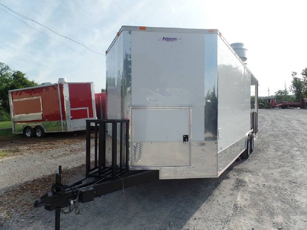 607-8.5-x-22-white-concession-food-trailer-bbq-event-catering-6.jpg 8.5' x 22' White Concession Food Trailer BBQ Event Catering