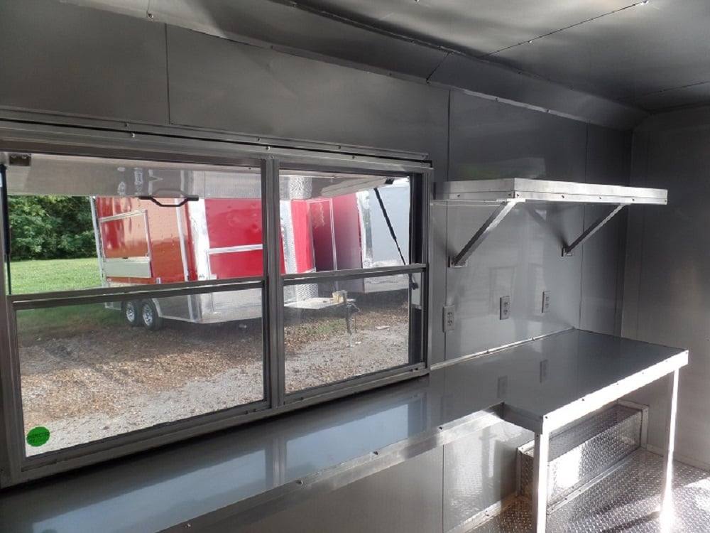 607-8.5-x-22-white-concession-food-trailer-bbq-event-catering-9.jpg 8.5' x 22' White Concession Food Trailer BBQ Event Catering