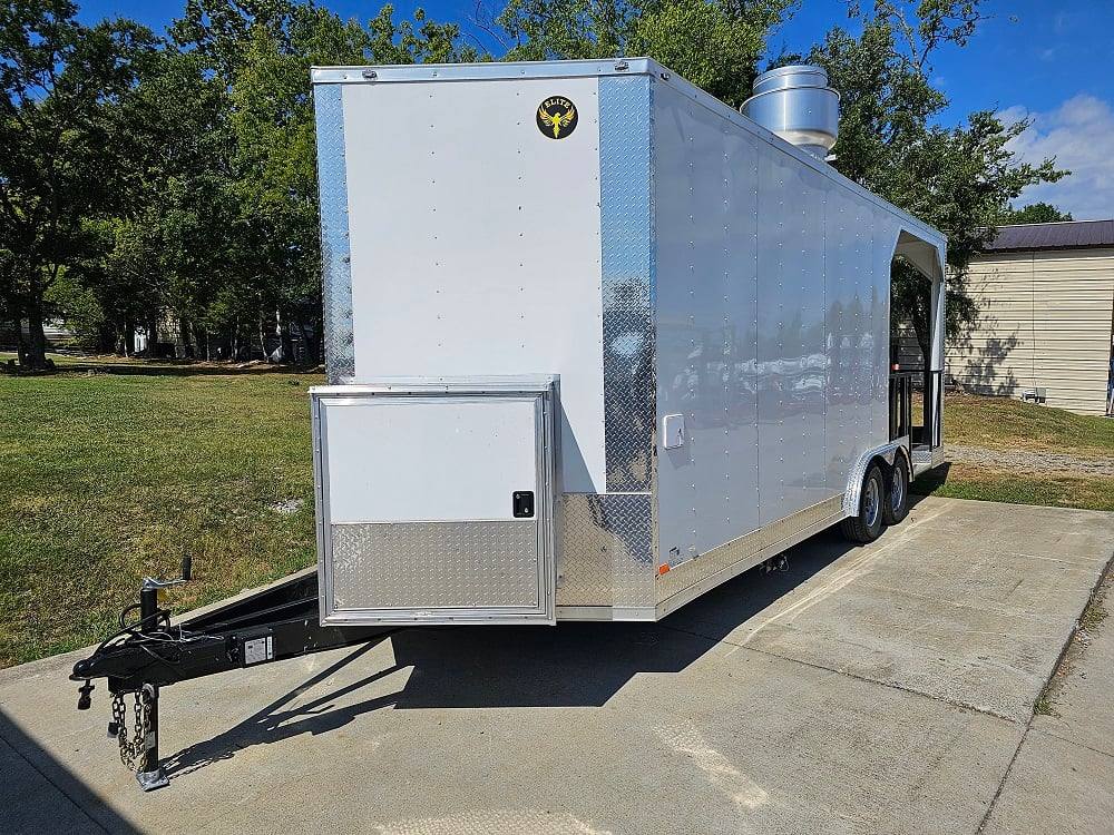 609-8.5-x-22-white-concession-trailer-bbq-porch-food-event-catering-3.jpg 8.5' X 22' White Concession Trailer BBQ Porch Food Event Catering