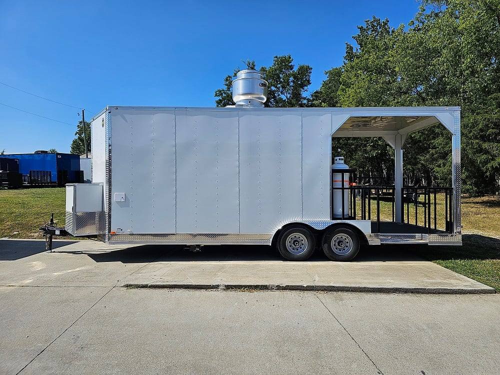609-8.5-x-22-white-concession-trailer-bbq-porch-food-event-catering-5.jpg 8.5' X 22' White Concession Trailer BBQ Porch Food Event Catering