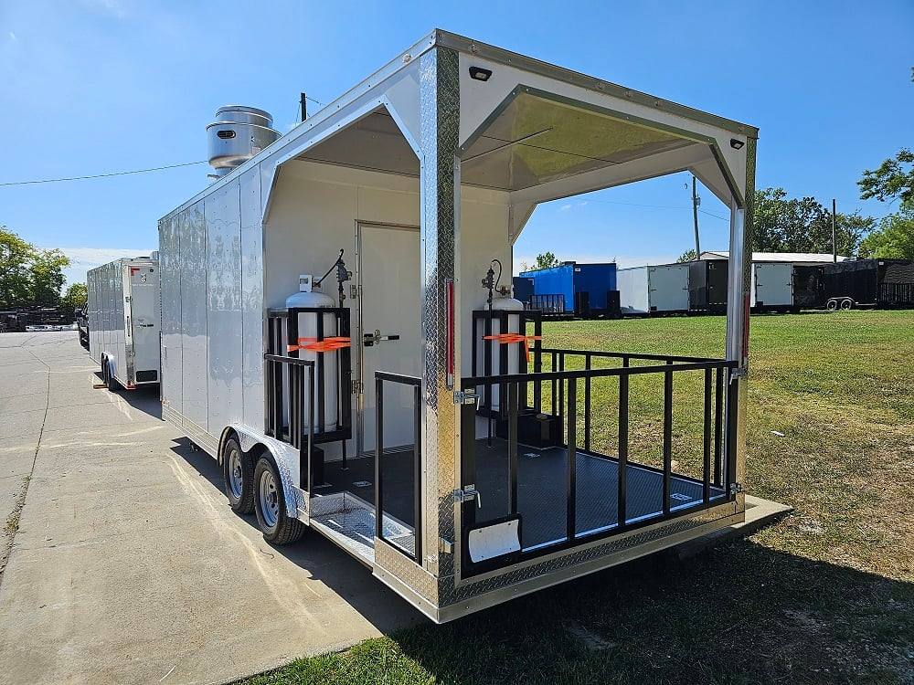 609-8.5-x-22-white-concession-trailer-bbq-porch-food-event-catering-7.jpg 8.5' X 22' White Concession Trailer BBQ Porch Food Event Catering