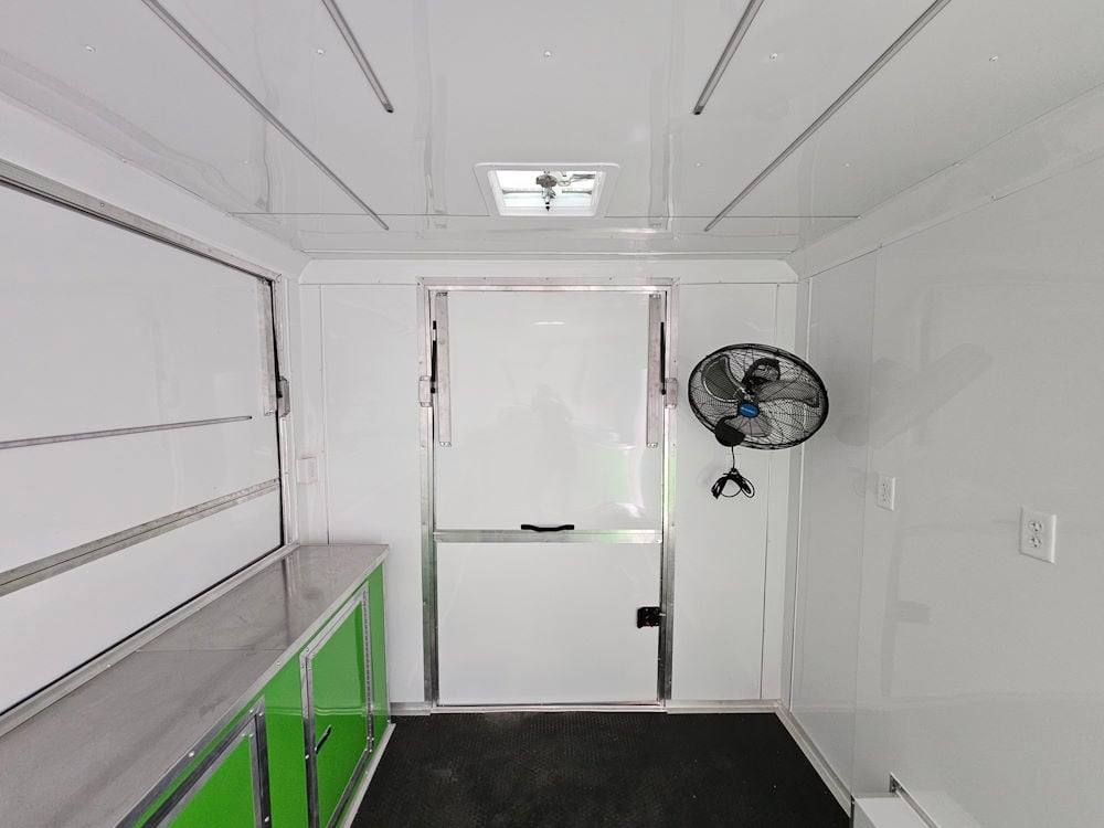 8.5' X 14' Lime Green and Yellow Concession Lemonade Beverage Trailer