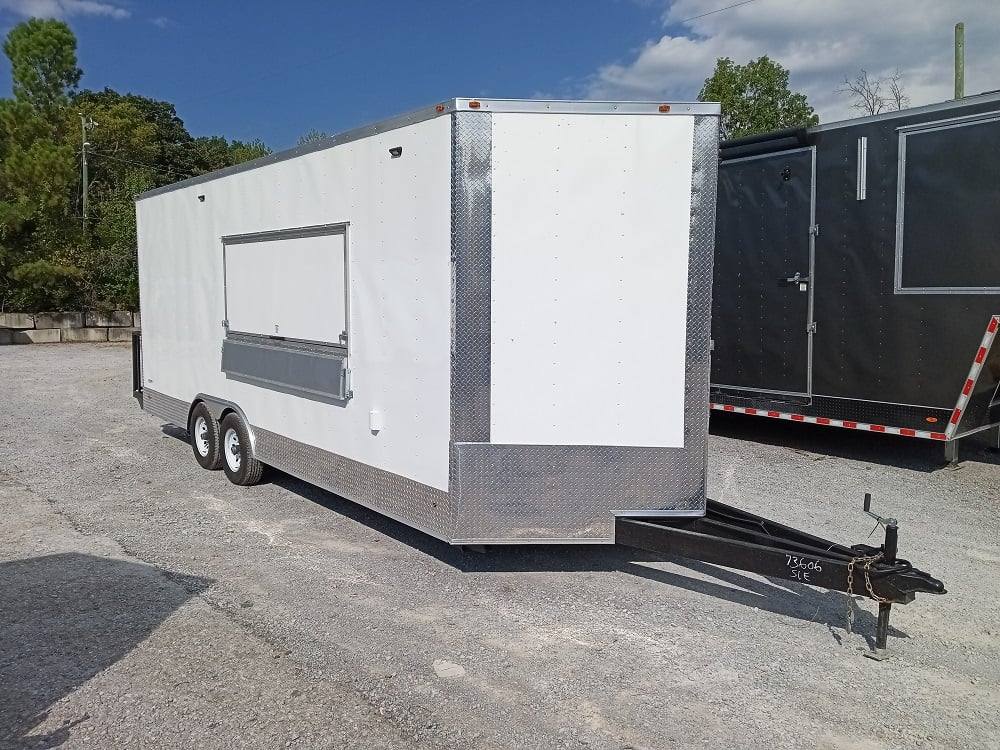 613-8.5-x-22-white-v-nose-event-concession-trailer-with-appliances-11.jpg 8.5' x 22' White V-Nose Event Concession Trailer with Appliances