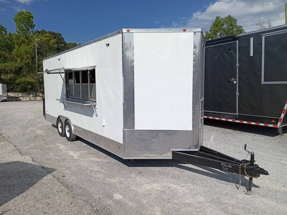 613-8.5-x-22-white-v-nose-event-concession-trailer-with-appliances-12.jpg 8.5' x 22' White V-Nose Event Concession Trailer with Appliances