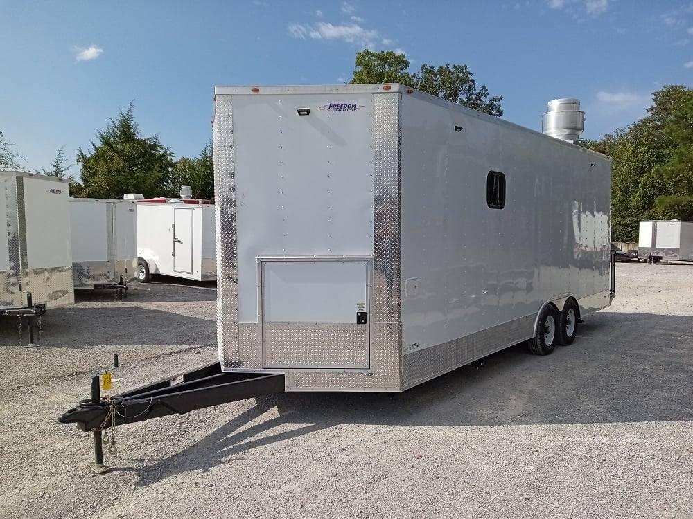 613-8.5-x-22-white-v-nose-event-concession-trailer-with-appliances-2.jpg 8.5' x 22' White V-Nose Event Concession Trailer with Appliances