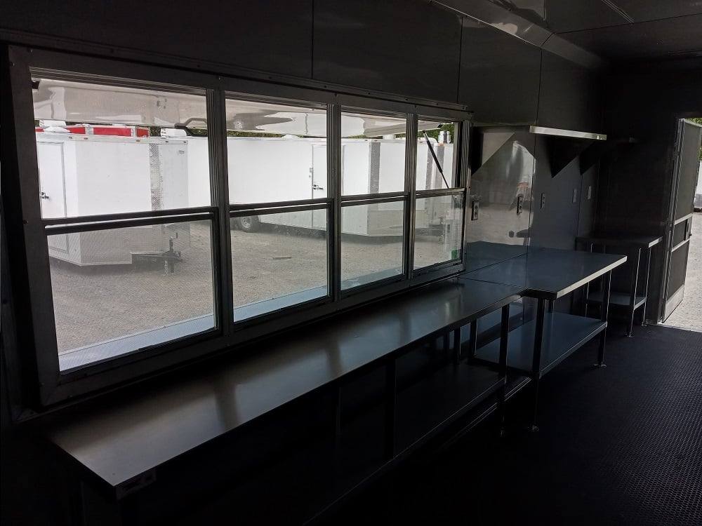 613-8.5-x-22-white-v-nose-event-concession-trailer-with-appliances-23.jpg 8.5' x 22' White V-Nose Event Concession Trailer with Appliances