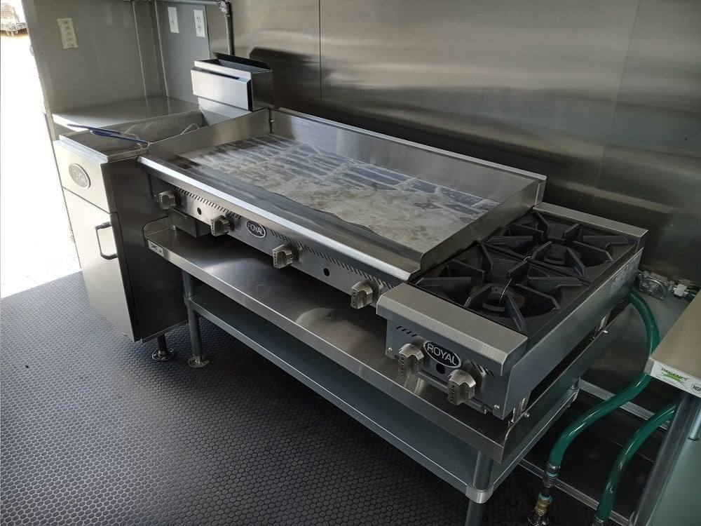 613-8.5-x-22-white-v-nose-event-concession-trailer-with-appliances-24.jpg 8.5' x 22' White V-Nose Event Concession Trailer with Appliances