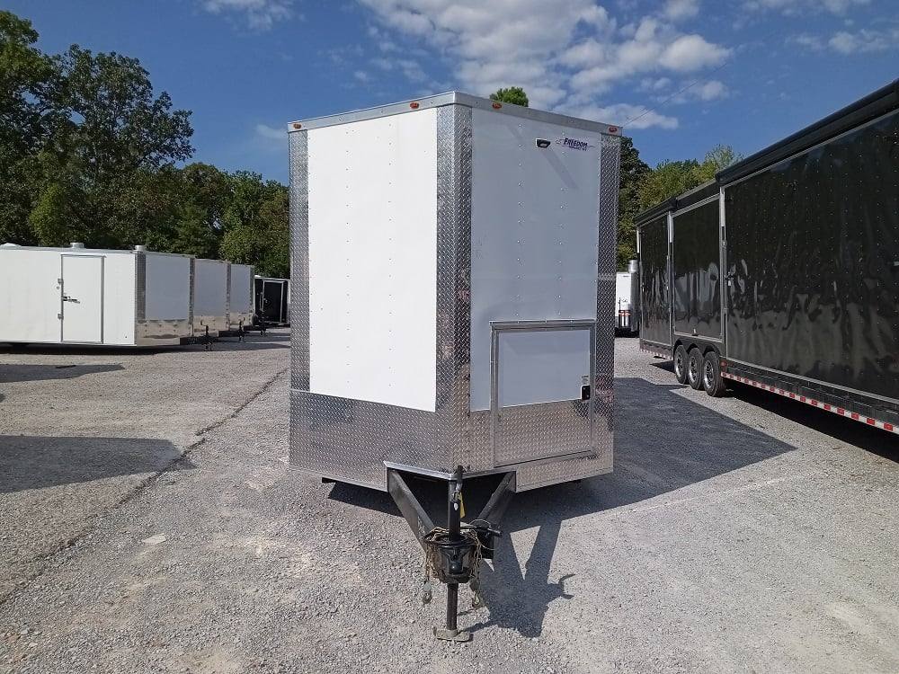 613-8.5-x-22-white-v-nose-event-concession-trailer-with-appliances-4.jpg 8.5' x 22' White V-Nose Event Concession Trailer with Appliances
