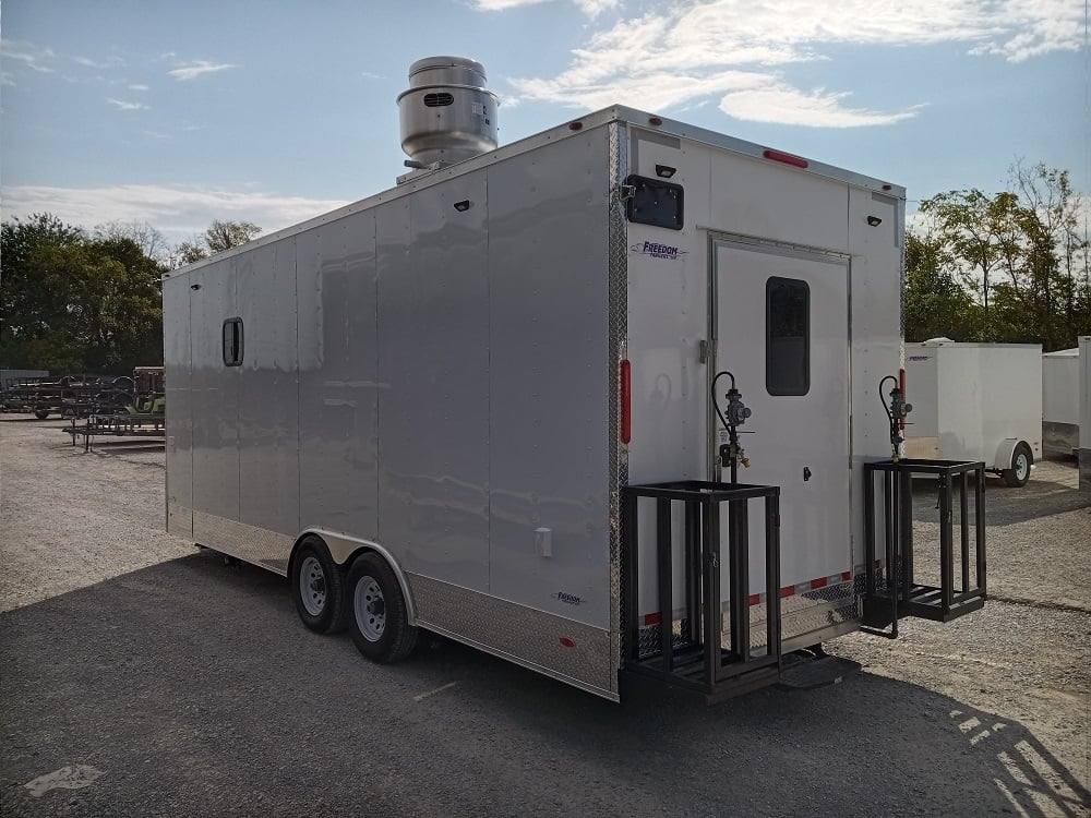 613-8.5-x-22-white-v-nose-event-concession-trailer-with-appliances-7.jpg 8.5' x 22' White V-Nose Event Concession Trailer with Appliances