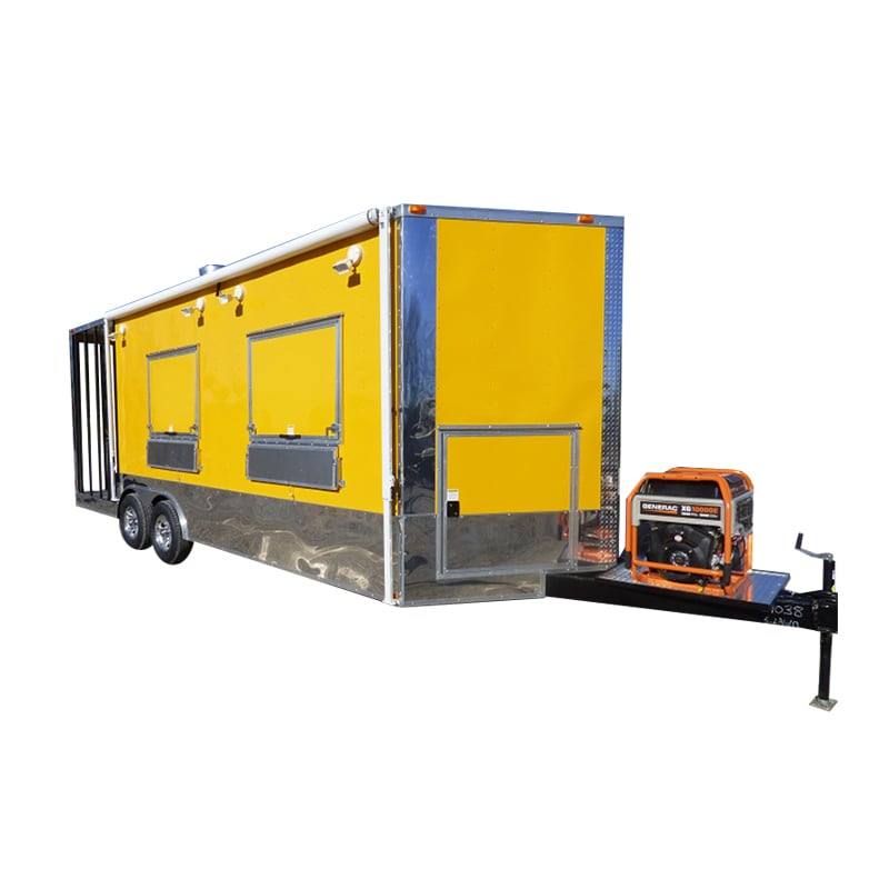 614-8.5-x-22-yellow-concession-bbq-food-event-catering-trailer-1.jpg 8.5' x 22' Yellow Concession BBQ Food Event Catering Trailer