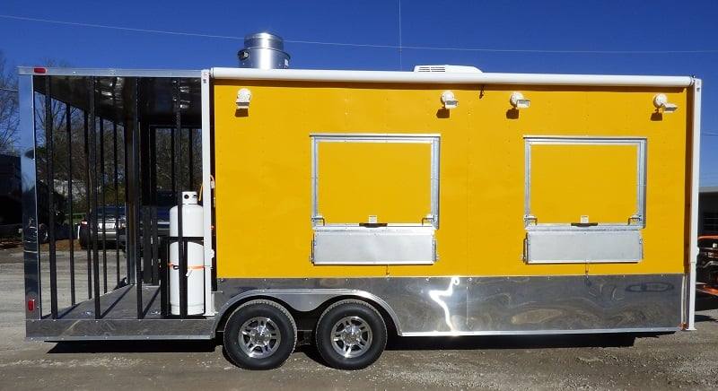 614-8.5-x-22-yellow-concession-bbq-food-event-catering-trailer-10.jpg 8.5' x 22' Yellow Concession BBQ Food Event Catering Trailer