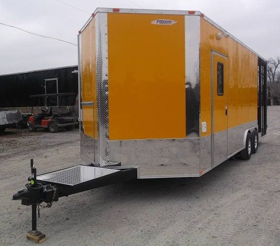 614-8.5-x-22-yellow-concession-bbq-food-event-catering-trailer-16.jpg 8.5' x 22' Yellow Concession BBQ Food Event Catering Trailer