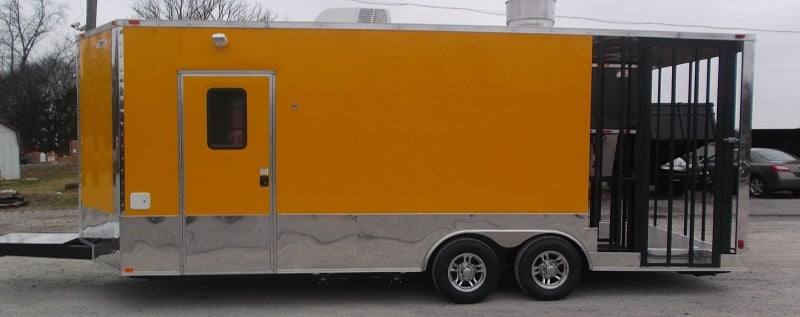 614-8.5-x-22-yellow-concession-bbq-food-event-catering-trailer-24.jpg 8.5' x 22' Yellow Concession BBQ Food Event Catering Trailer