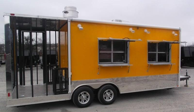 614-8.5-x-22-yellow-concession-bbq-food-event-catering-trailer-40.jpg 8.5' x 22' Yellow Concession BBQ Food Event Catering Trailer