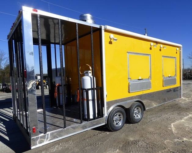 614-8.5-x-22-yellow-concession-bbq-food-event-catering-trailer-47.jpg 8.5' x 22' Yellow Concession BBQ Food Event Catering Trailer