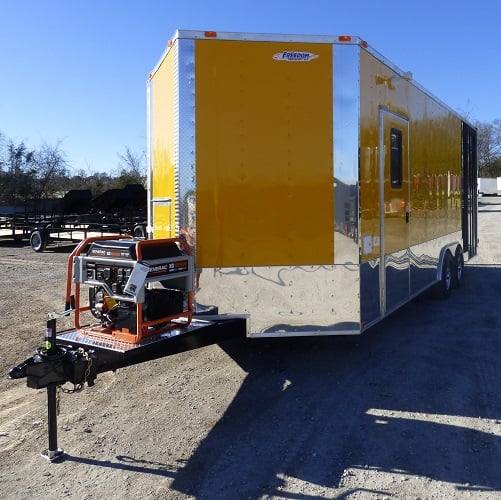614-8.5-x-22-yellow-concession-bbq-food-event-catering-trailer-5.jpg 8.5' x 22' Yellow Concession BBQ Food Event Catering Trailer