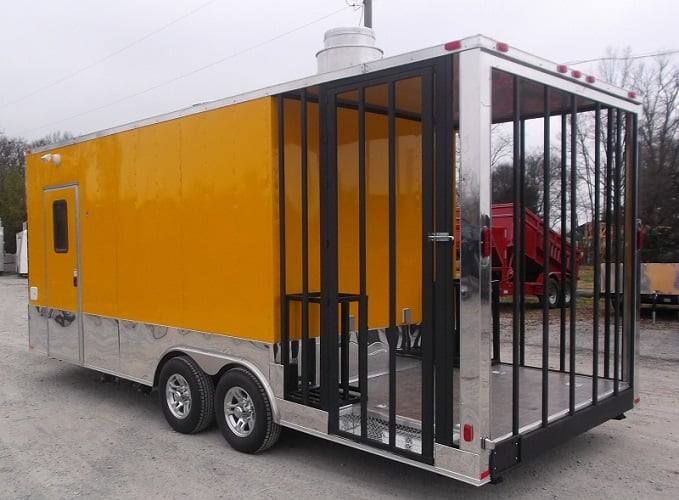 614-8.5-x-22-yellow-concession-bbq-food-event-catering-trailer-52.jpg 8.5' x 22' Yellow Concession BBQ Food Event Catering Trailer