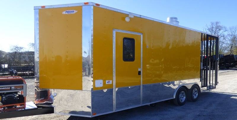 615-8.5-x-22-yellow-concession-bbq-food-trailer-with-appliances-11.jpg 8.5' x 22' Yellow Concession BBQ Food Trailer With Appliances