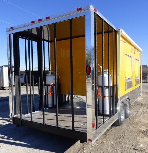 615-8.5-x-22-yellow-concession-bbq-food-trailer-with-appliances-31.jpg 8.5' x 22' Yellow Concession BBQ Food Trailer With Appliances