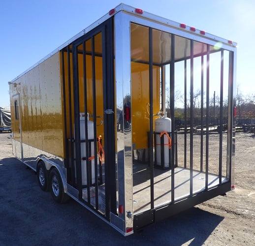 615-8.5-x-22-yellow-concession-bbq-food-trailer-with-appliances-37.jpg 8.5' x 22' Yellow Concession BBQ Food Trailer With Appliances