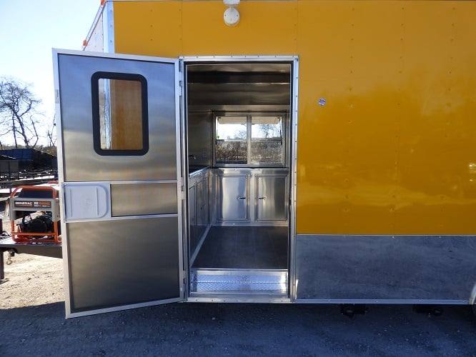 615-8.5-x-22-yellow-concession-bbq-food-trailer-with-appliances-41.jpg 8.5' x 22' Yellow Concession BBQ Food Trailer With Appliances