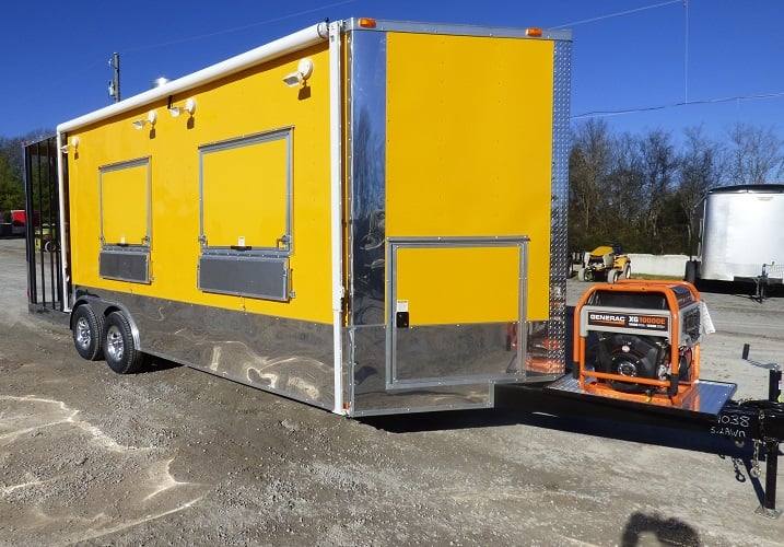615-8.5-x-22-yellow-concession-bbq-food-trailer-with-appliances-8.jpg 8.5' x 22' Yellow Concession BBQ Food Trailer With Appliances