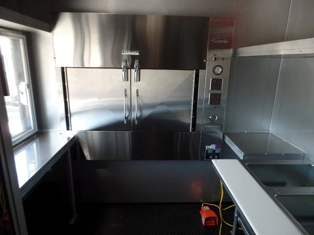 8.5' x 23' Concession Black BBQ Food Trailer With Appliances