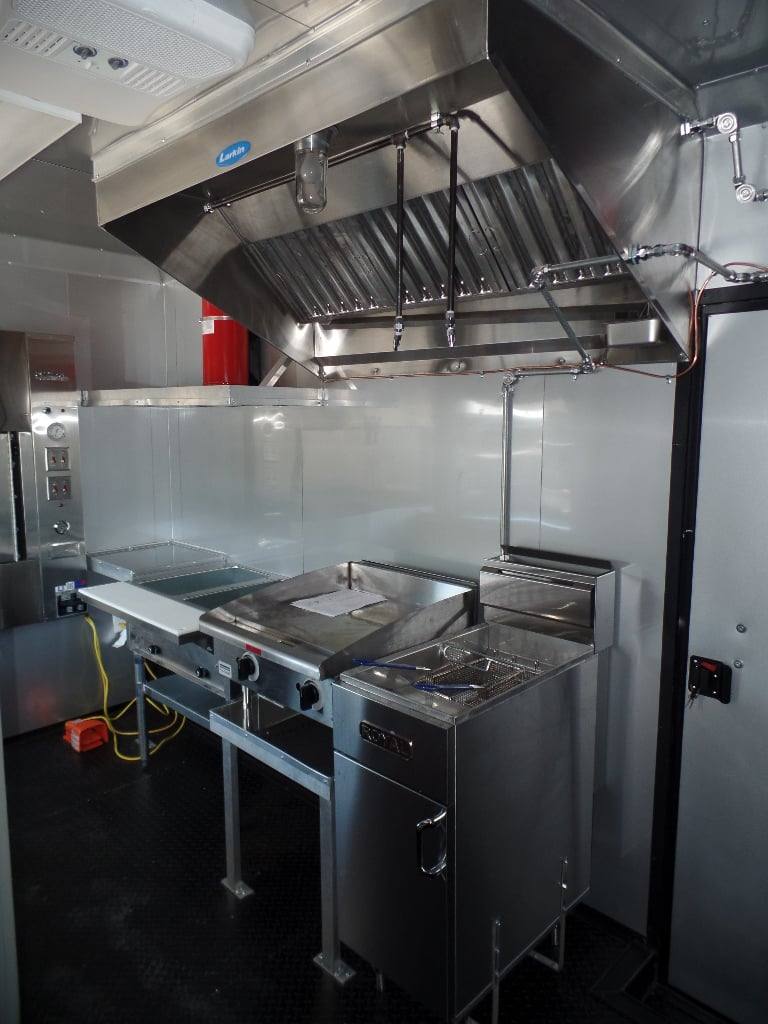 8.5' x 23' Concession Black BBQ Food Trailer With Appliances