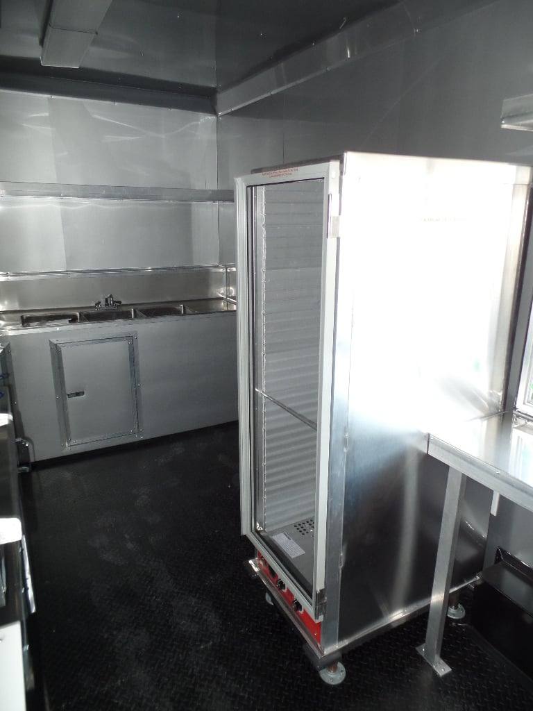 8.5' x 23' Concession Black BBQ Food Trailer With Appliances