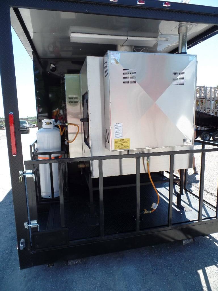 8.5' x 23' Concession Black BBQ Food Trailer With Appliances