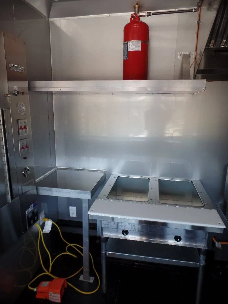 8.5' x 23' Concession Black BBQ Food Trailer With Appliances