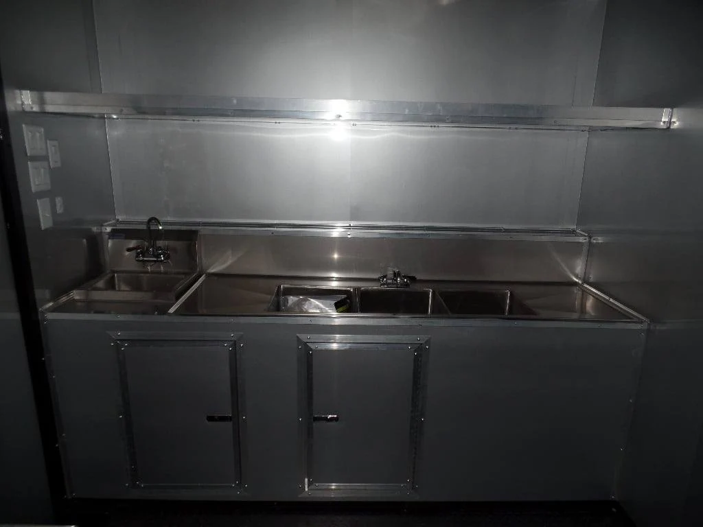 8.5' x 23' Concession Black BBQ Food Trailer With Appliances