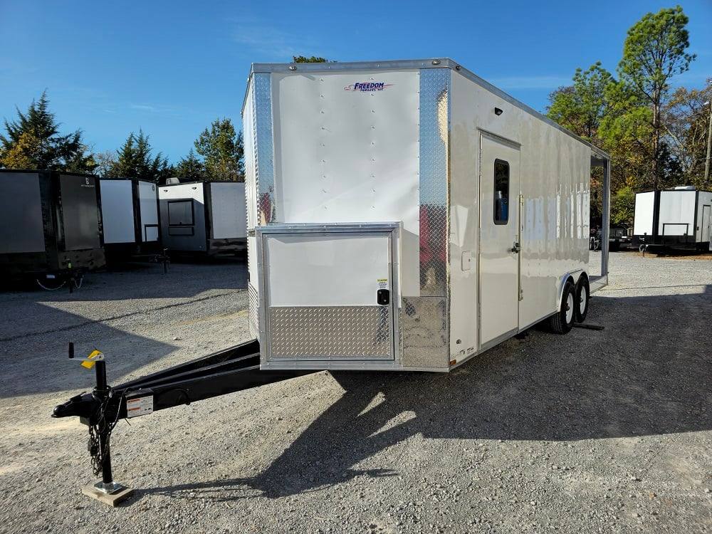 618-8.5-x-23-white-pizza-concession-trailer-vending-3.jpg 8.5' X 23' White Pizza Concession Trailer Vending