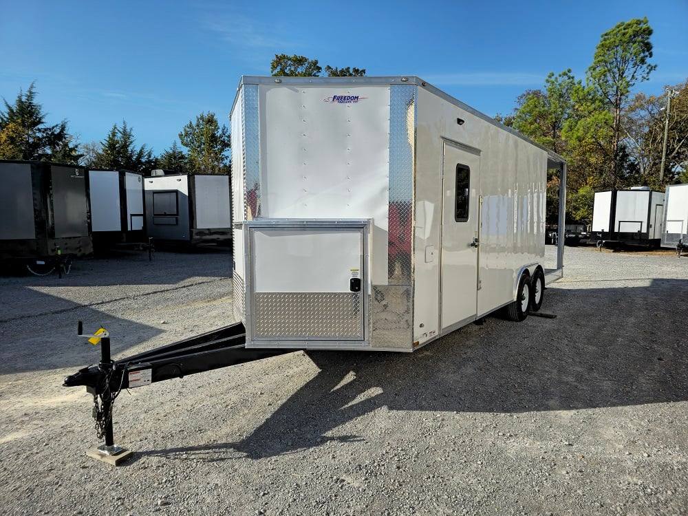 618-8.5-x-23-white-pizza-concession-trailer-vending-5.jpg 8.5' X 23' White Pizza Concession Trailer Vending