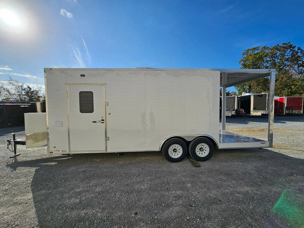 618-8.5-x-23-white-pizza-concession-trailer-vending-6.jpg 8.5' X 23' White Pizza Concession Trailer Vending
