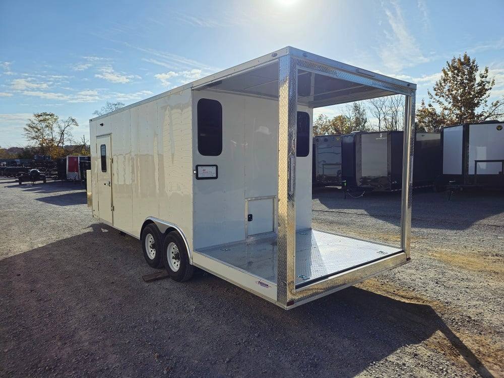 618-8.5-x-23-white-pizza-concession-trailer-vending-8.jpg 8.5' X 23' White Pizza Concession Trailer Vending