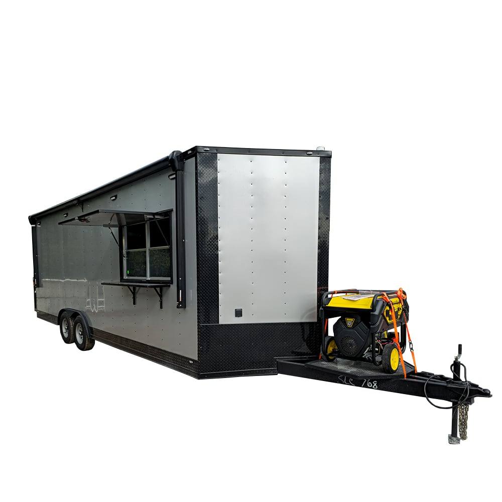 619-8.5-x-24-silver-concession-trailer-food-event-catering-1.jpg 8.5' X 24' Silver Concession Trailer Food Event Catering