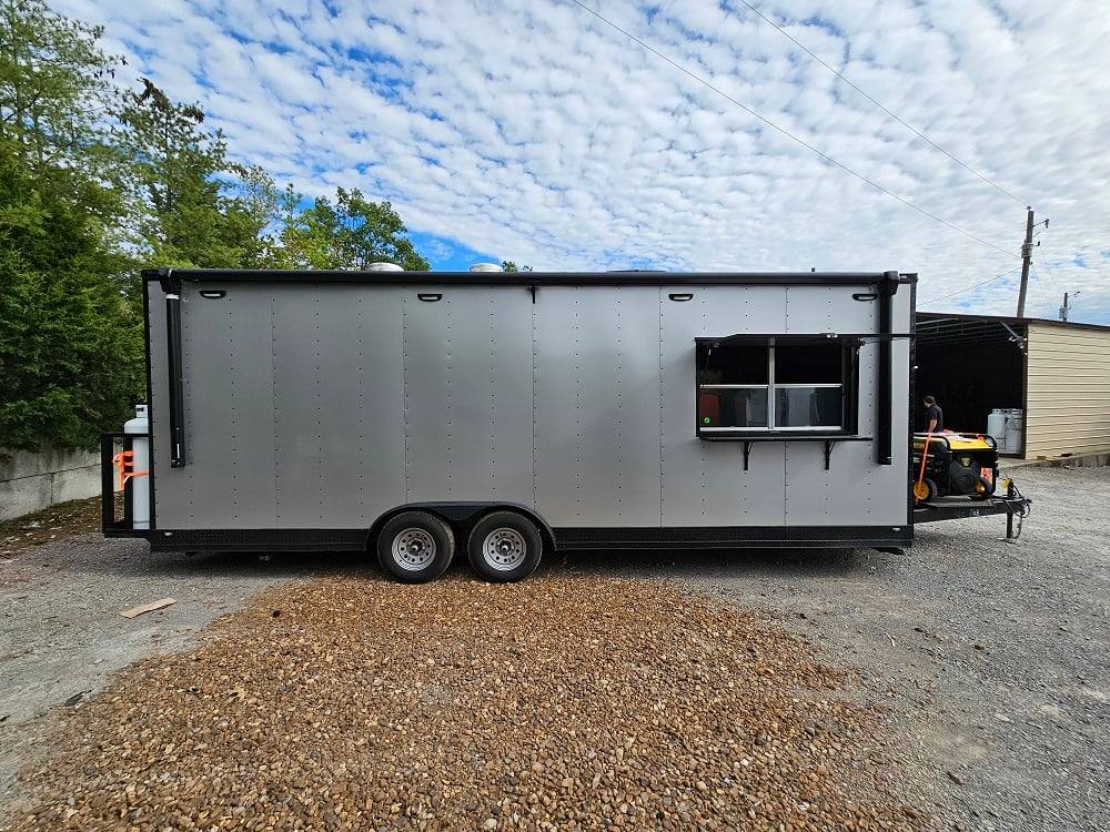 619-8.5-x-24-silver-concession-trailer-food-event-catering-4.jpg 8.5' X 24' Silver Concession Trailer Food Event Catering
