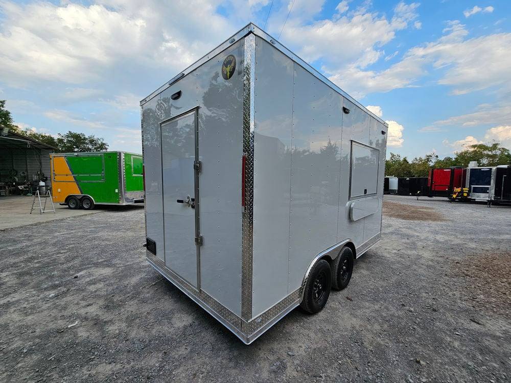 62-8.5-x-14-white-concession-food-event-catering-trailer-7.jpg 8.5' X 14' White Concession Food Event Catering Trailer