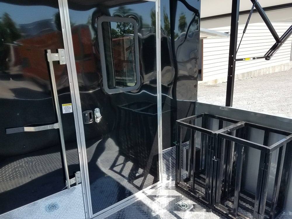 8.5' x 24' BBQ Porch Black Concession Food Trailer