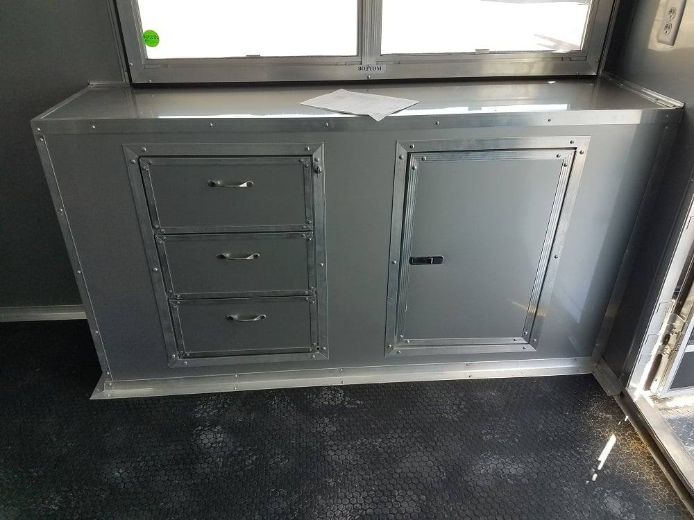 8.5' x 24' BBQ Porch Black Concession Food Trailer
