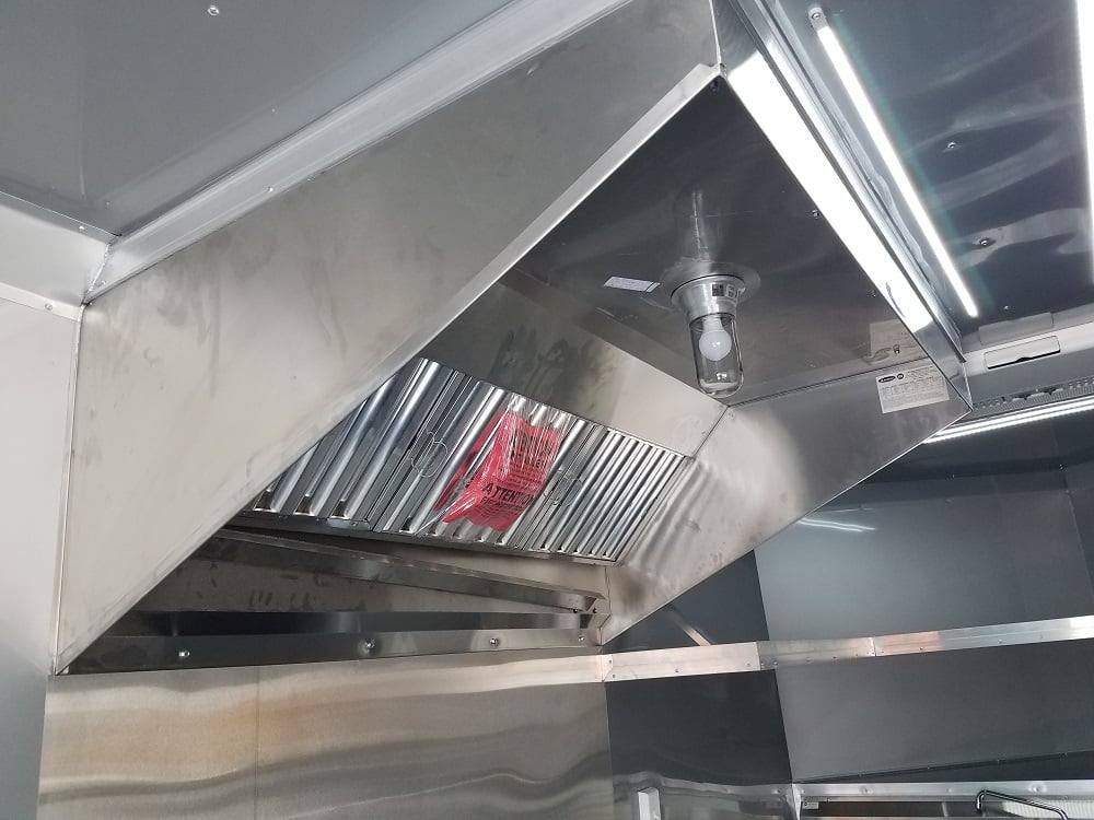 8.5' x 24' BBQ Porch Black Concession Food Trailer