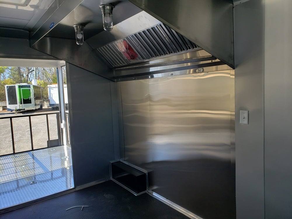 8.5' x 24' Black BBQ Porch Concession Food Trailer